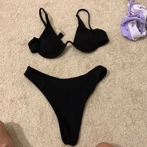 shein Black underwire bikini